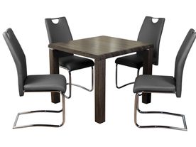 Encore Charcoal Dining Set with Grey Chairs
