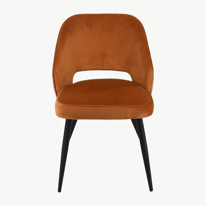 Sutton Dining Chair - Rust Velvet